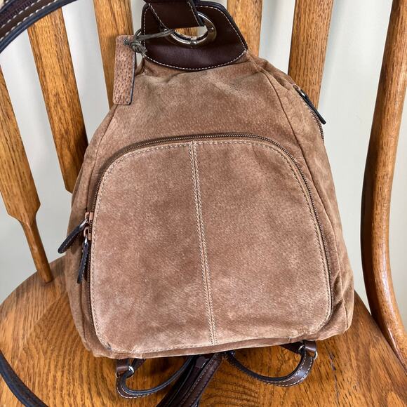 Wilsons Leather Y2K Retro Suede Sling Shoulder Bag Small Convertible Backpack main image 8